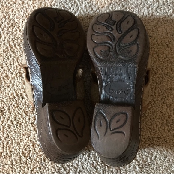 BOC Beige Canvas Backstrap Clog Mules, EUC, 36/6 - Picture 11 of 14